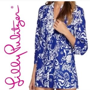 Lilly Pulitzer Navy and White Tunic